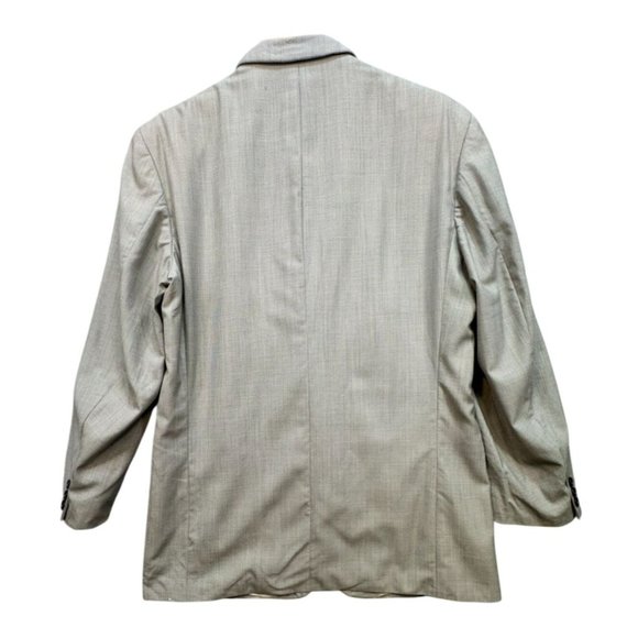 Bachrach Mens Blazer Pure Virgin Wool Size 42L Tan  Made In Canada - Picture 11 of 14